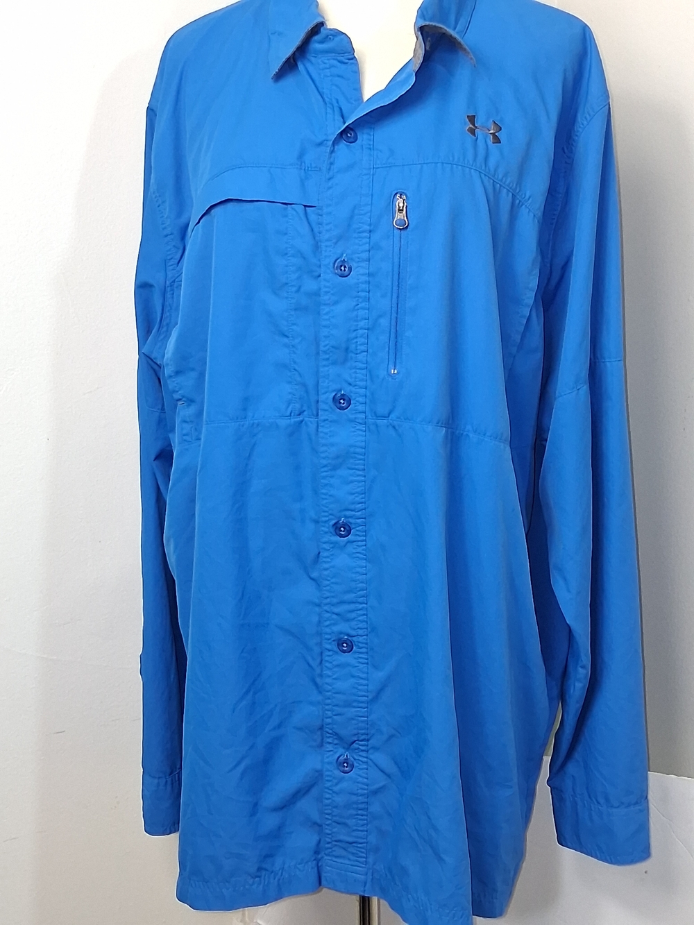 Under Armour Men’s Bright Blue Long-Sleeve Button-Down Shirt